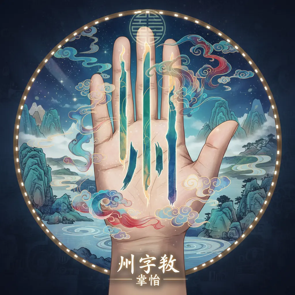 掌相 - 川字紋