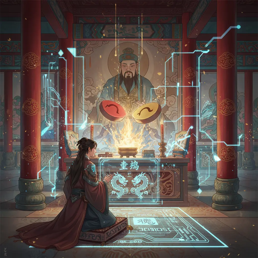 道教問神 - 擲筊