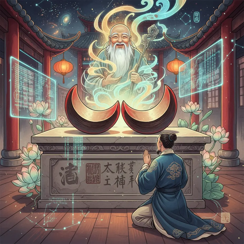 道教問神 - 笑筊