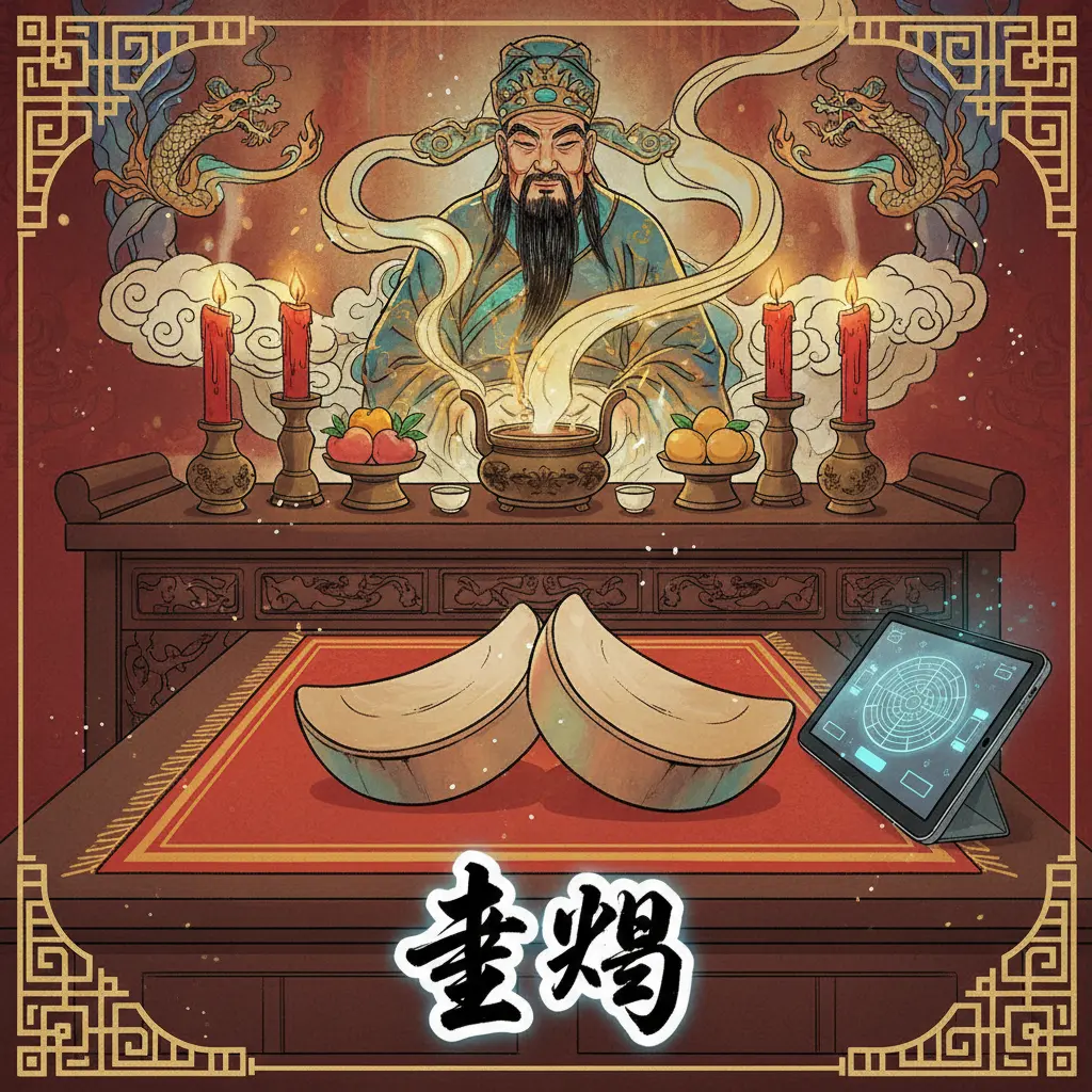 道教問神 - 聖筊