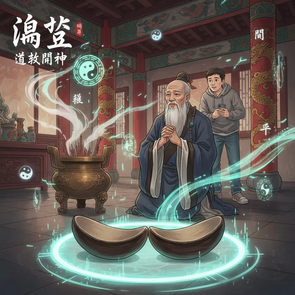 道教問神 - 陰筊
