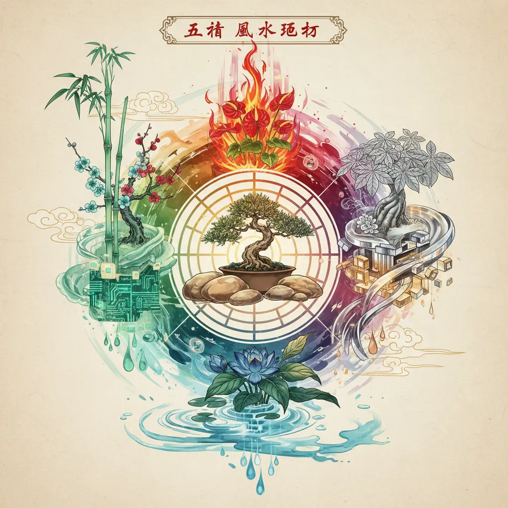 風水植物 - 五行